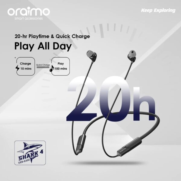 Oraimo Shark 4 Neckband Wireless Earphone